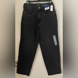Old Navy Black Wash High-Waisted Loose Jeans